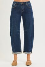 RISEN DARK BARREL JEANS