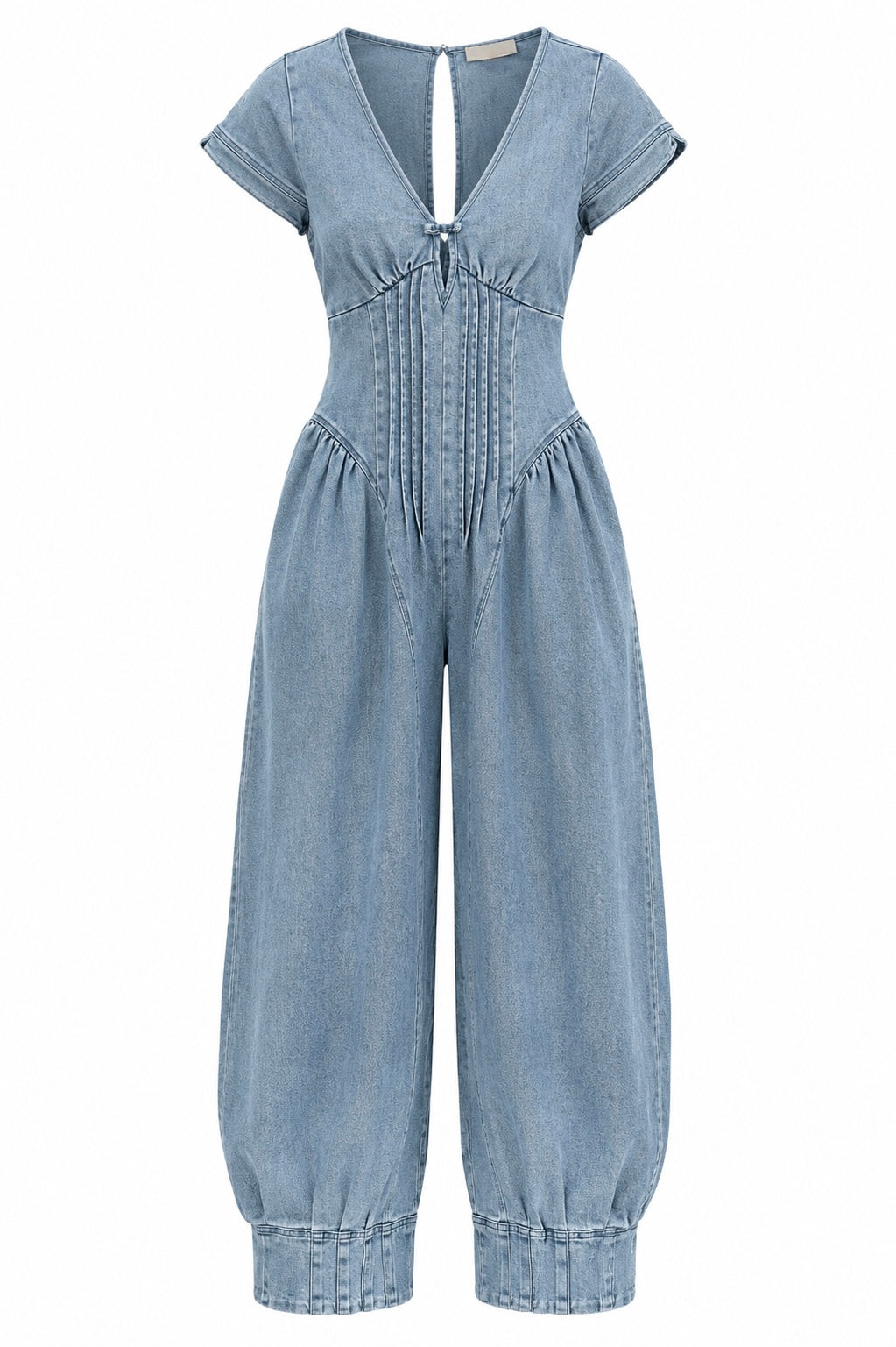 BARREL DENIM JUMPSUIT