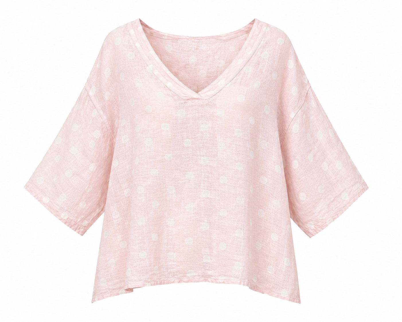 POLKA DOT LINEN TOP