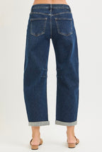 RISEN DARK BARREL JEANS