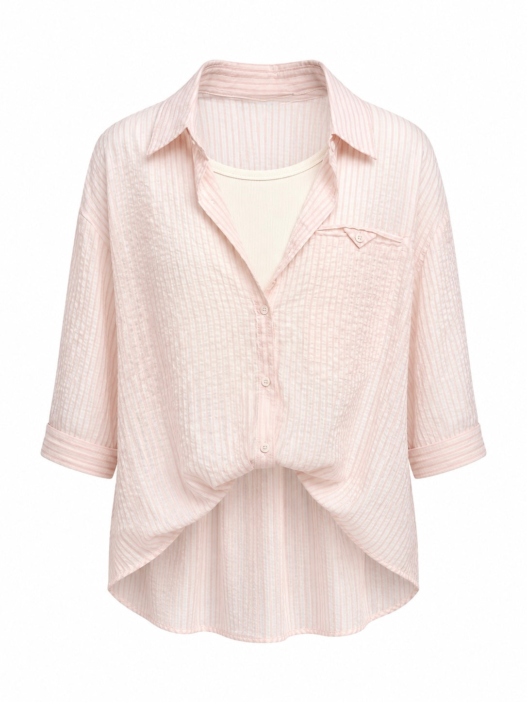 TEXTURED LAYERED SHIRT