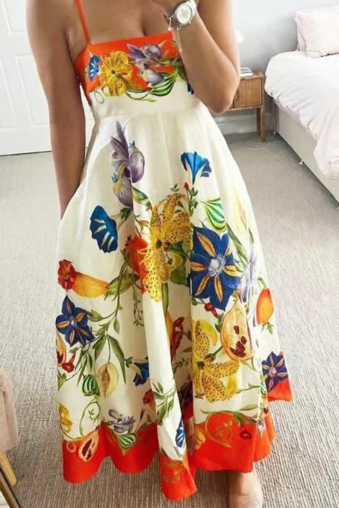 OLGA GRAPHIC MAXI DRESS