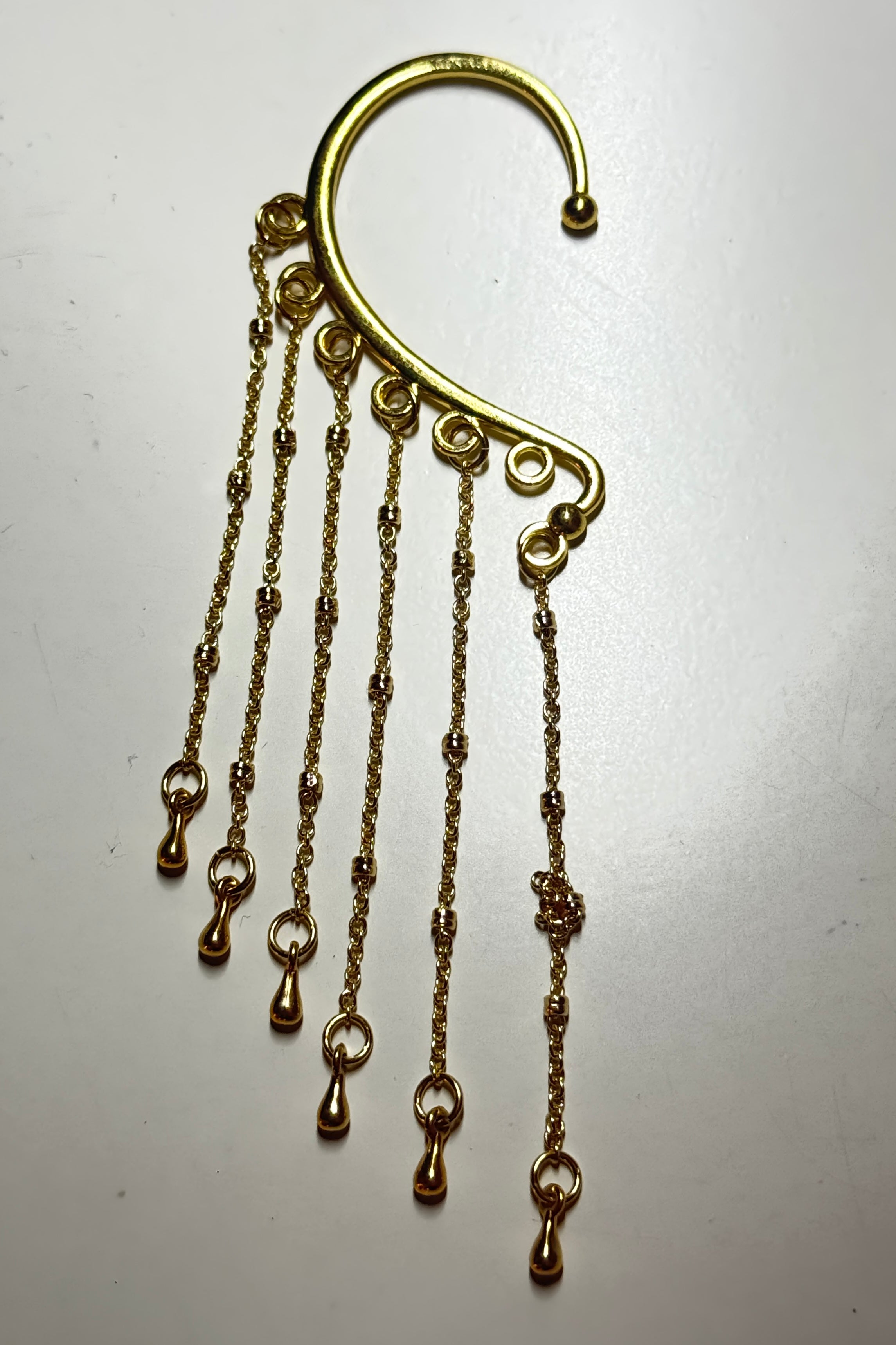 GOLD FULL CHAIN EARCUFF