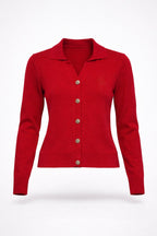 RED SIGNATURE KNIT SWEATER