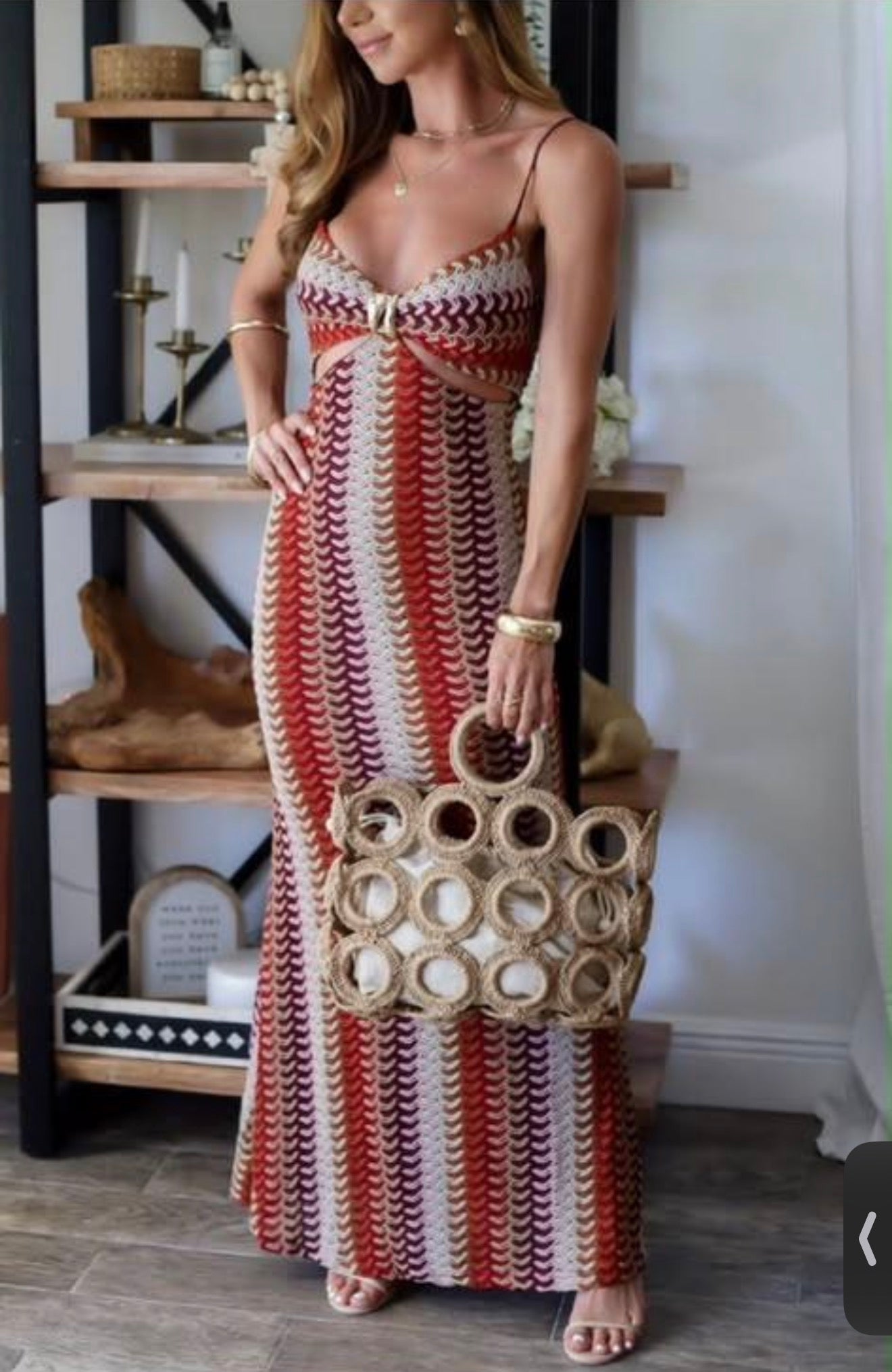 SANTORINI CROCHET MAXI DRESS