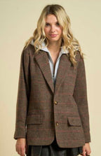 URBAN CLASSIC HOODED TWEED BLAZER
