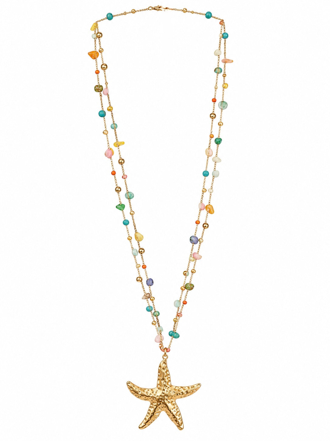 STARFISH CHARM LAYERED NECKLACE