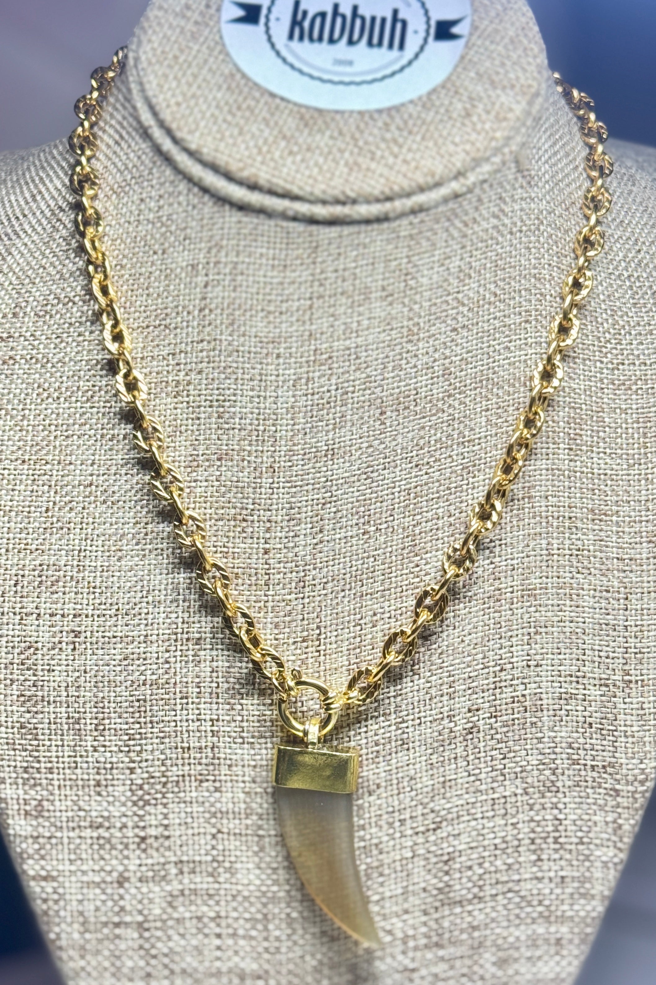 DIENTE CLEAR NECKLACE