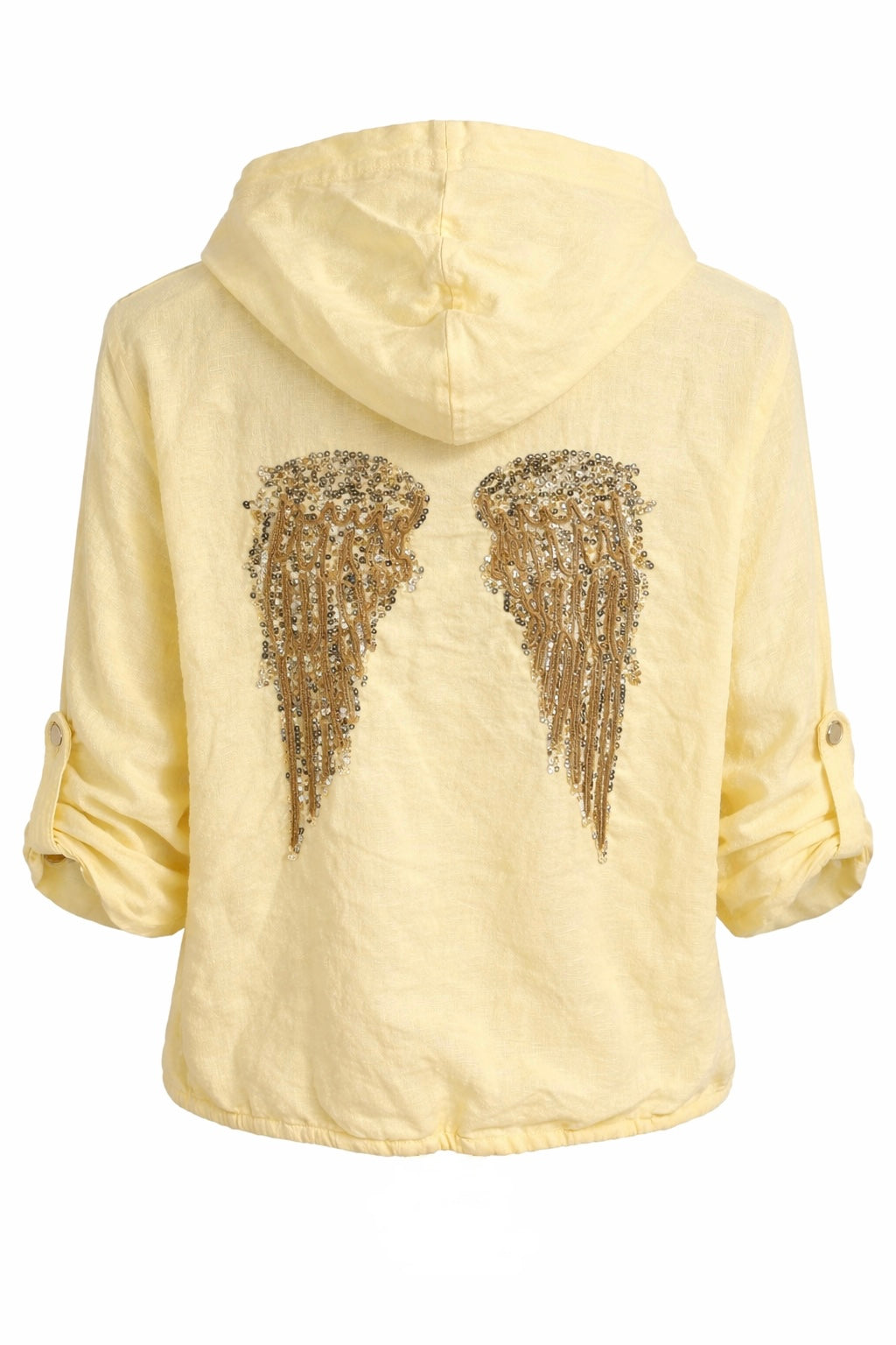 LINEN ZIP-UP HOODIE