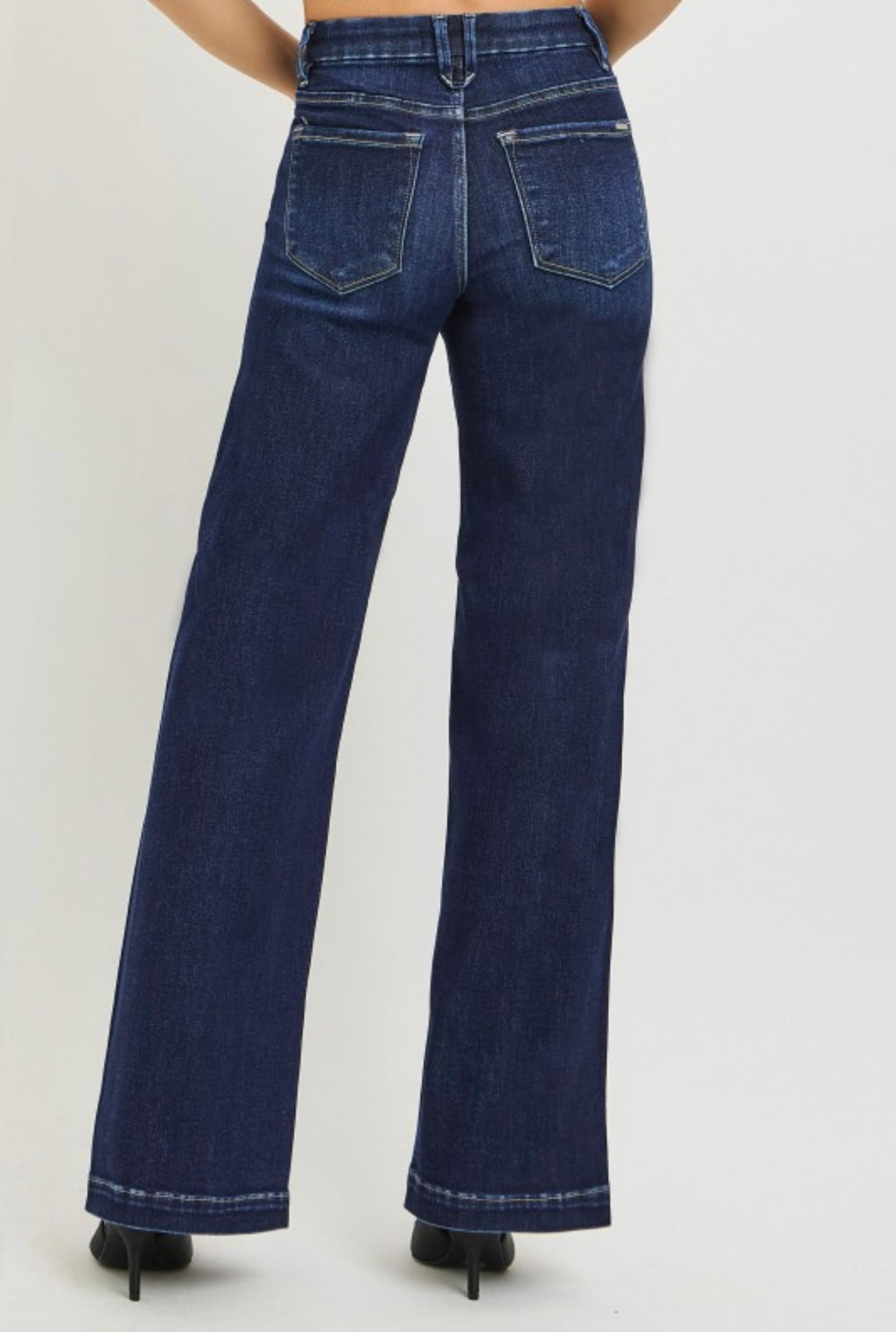 RISEN HIGH RISE STRETCH WIDE LEG JEAN