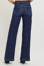 RISEN HIGH RISE STRETCH WIDE LEG JEAN