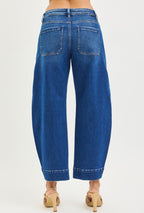 RISEN BARREL DENIM JEANS