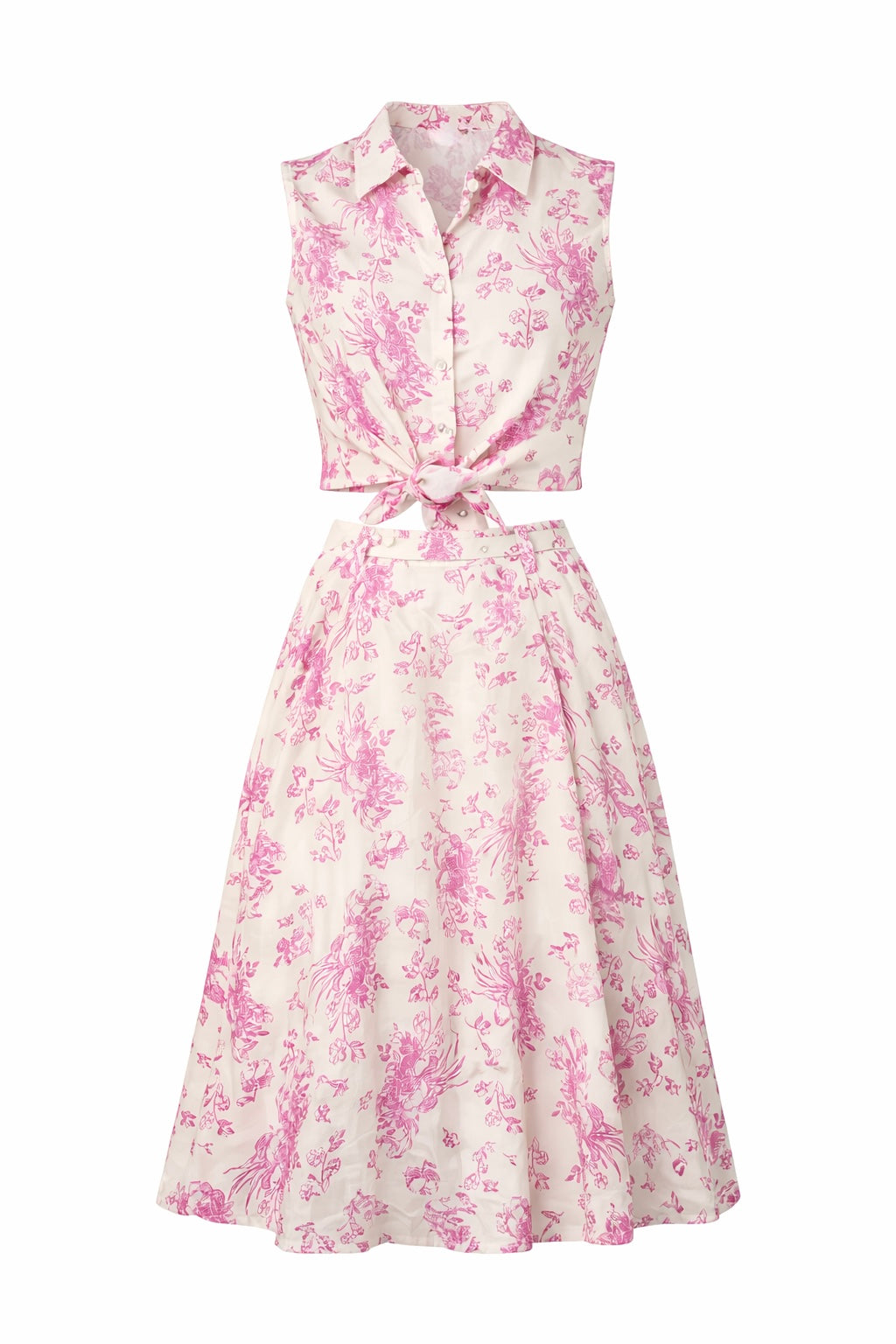 PINK FLORAL TWO PIECES SET