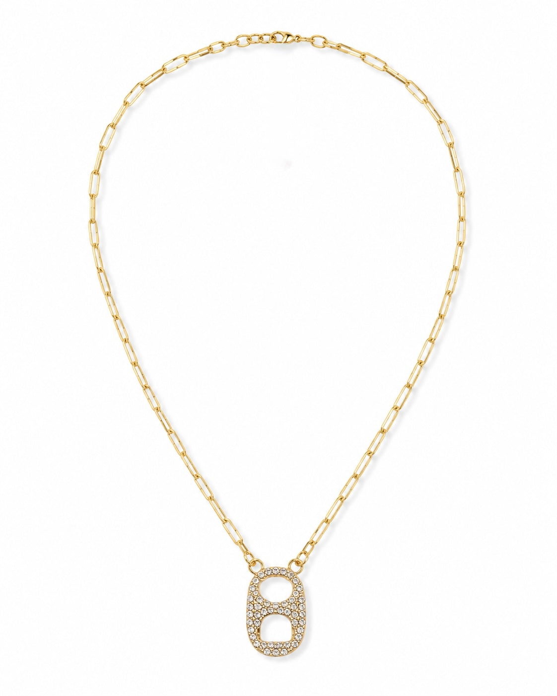 CRYSTAL TAB NECKLACE