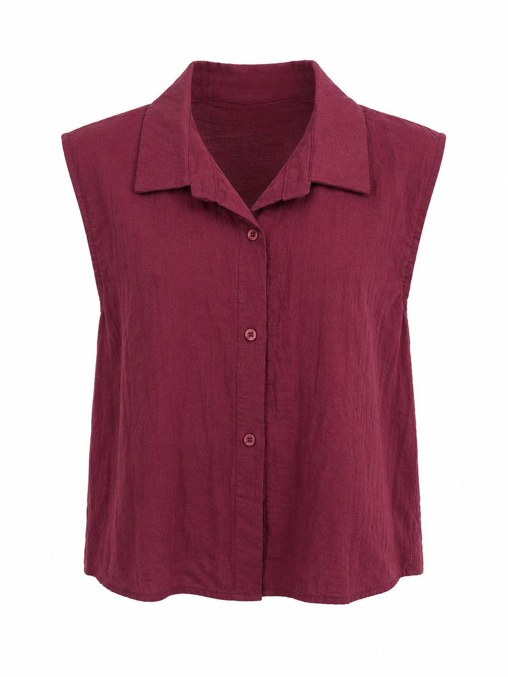 THE LINEN SLEEVELESS SHIRT