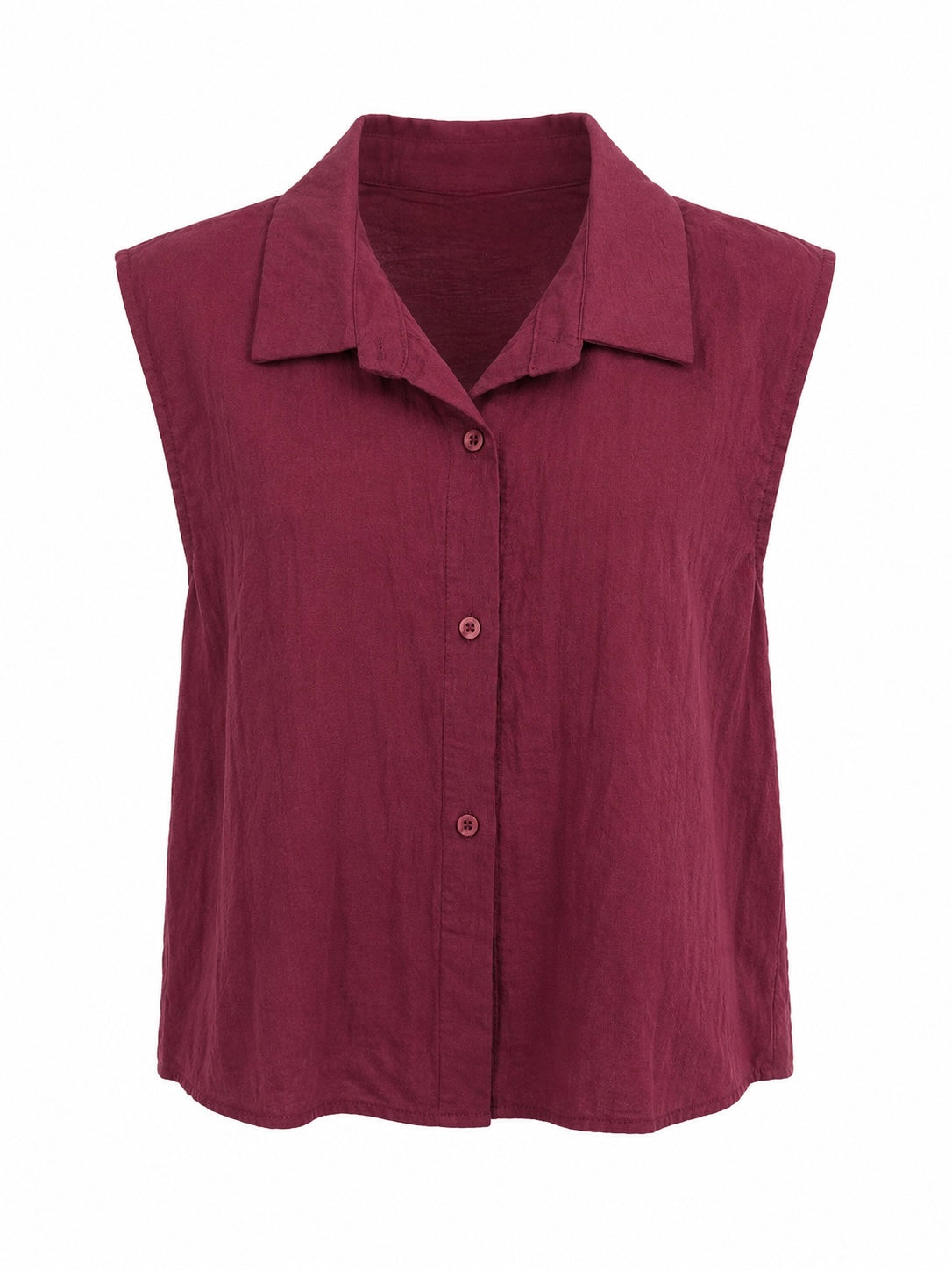 THE LINEN SLEEVELESS SHIRT
