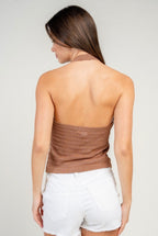 STARFISH HALTER KNIT TOP