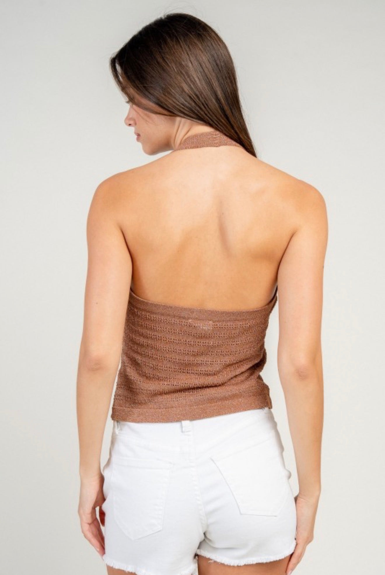 STARFISH HALTER KNIT TOP