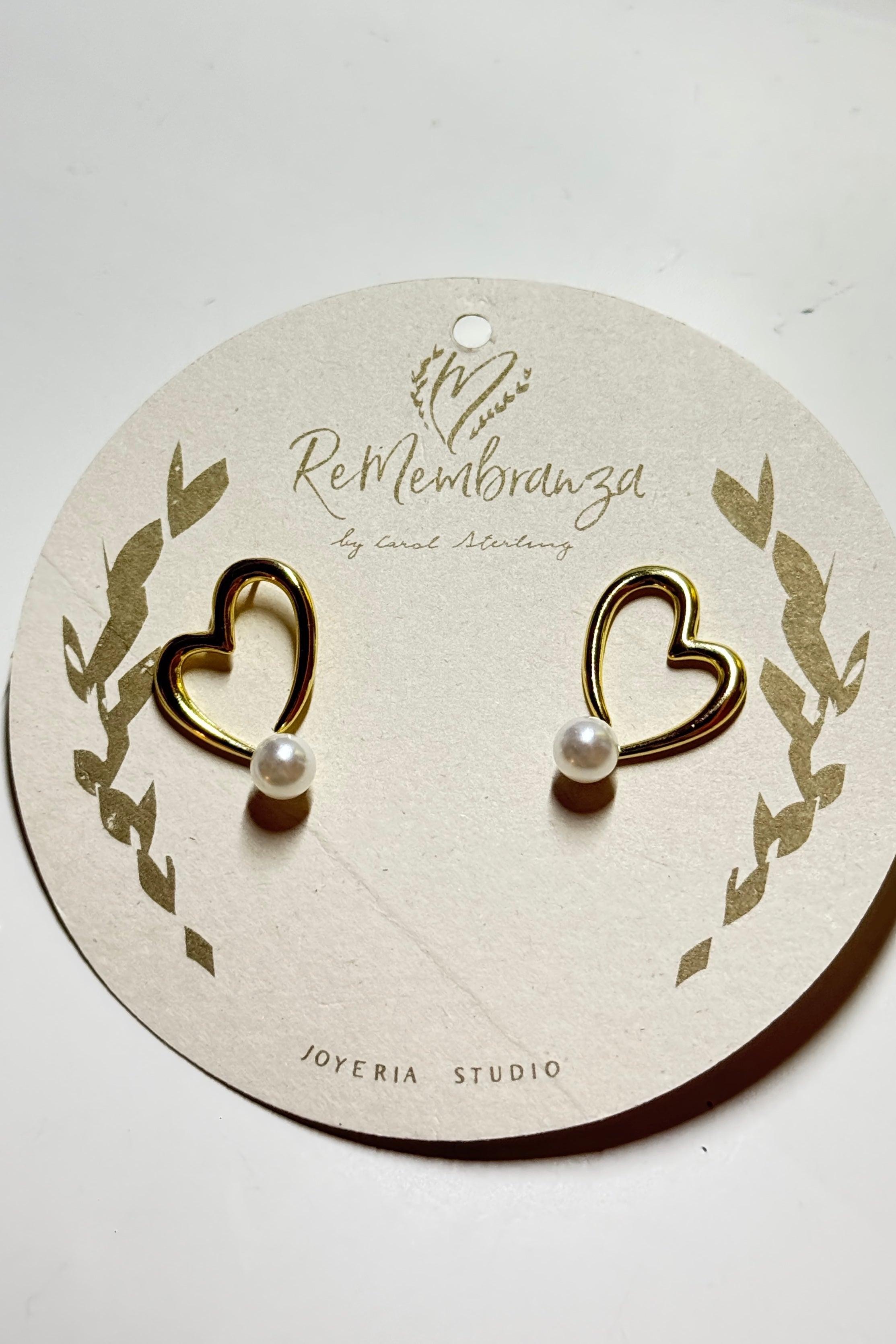 HEART AND PEARL EARRINGS