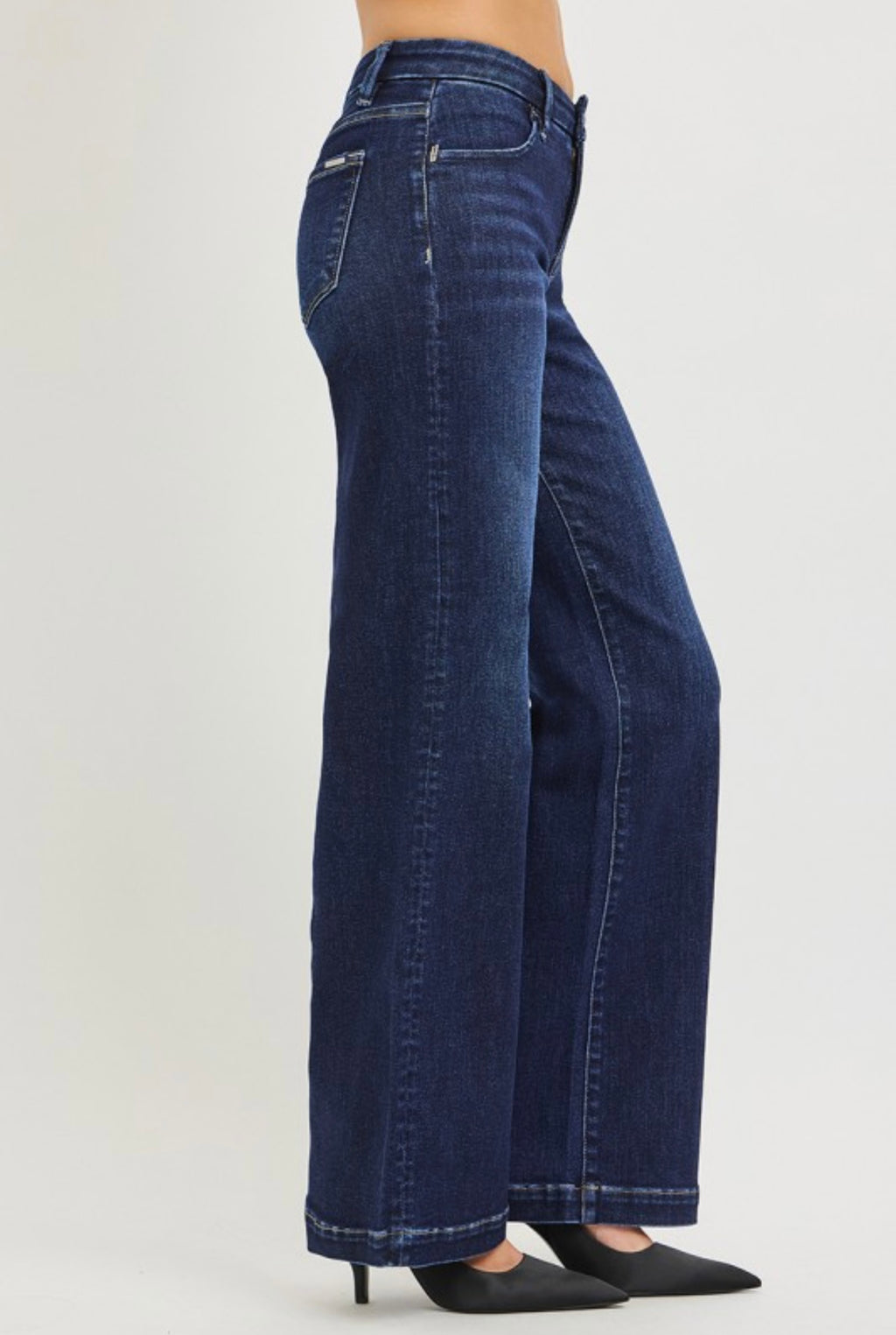 RISEN HIGH RISE STRETCH WIDE LEG JEAN