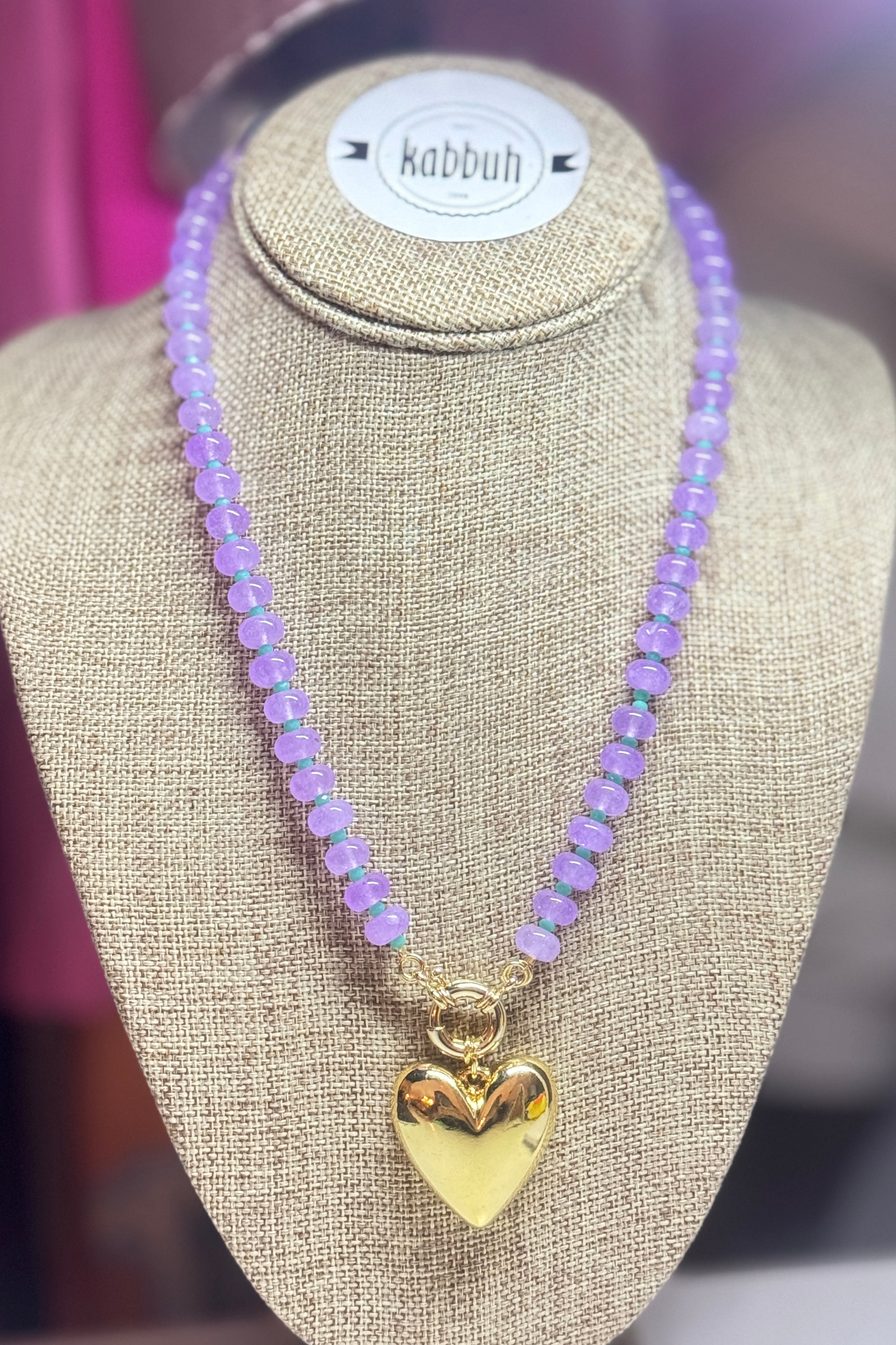 BEADS PURPLE NECKLACE