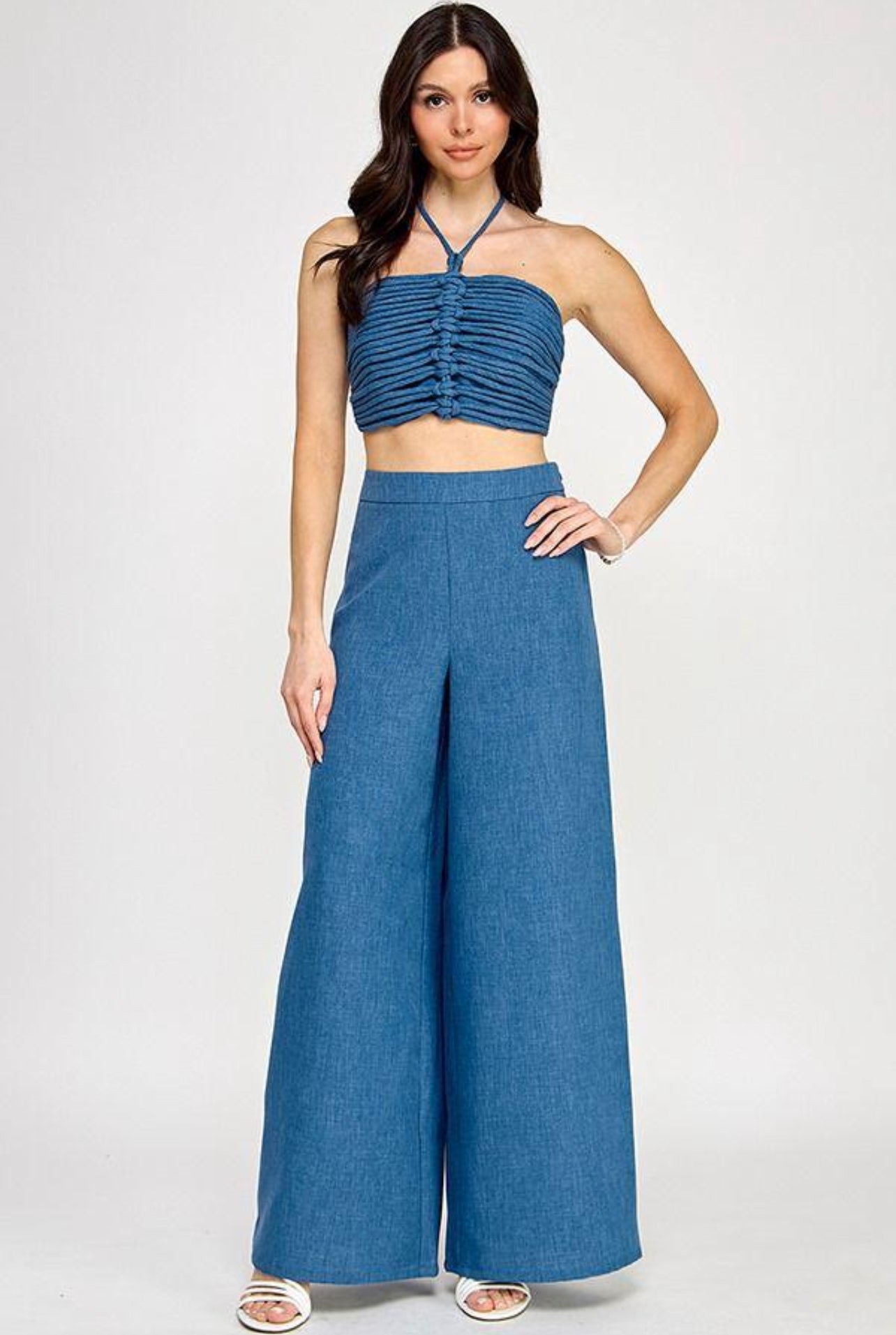 DENIM BLUE TWO PIECES SET