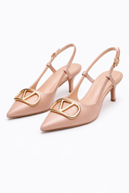 VALENTINA SOLID AND GOLD SHOES