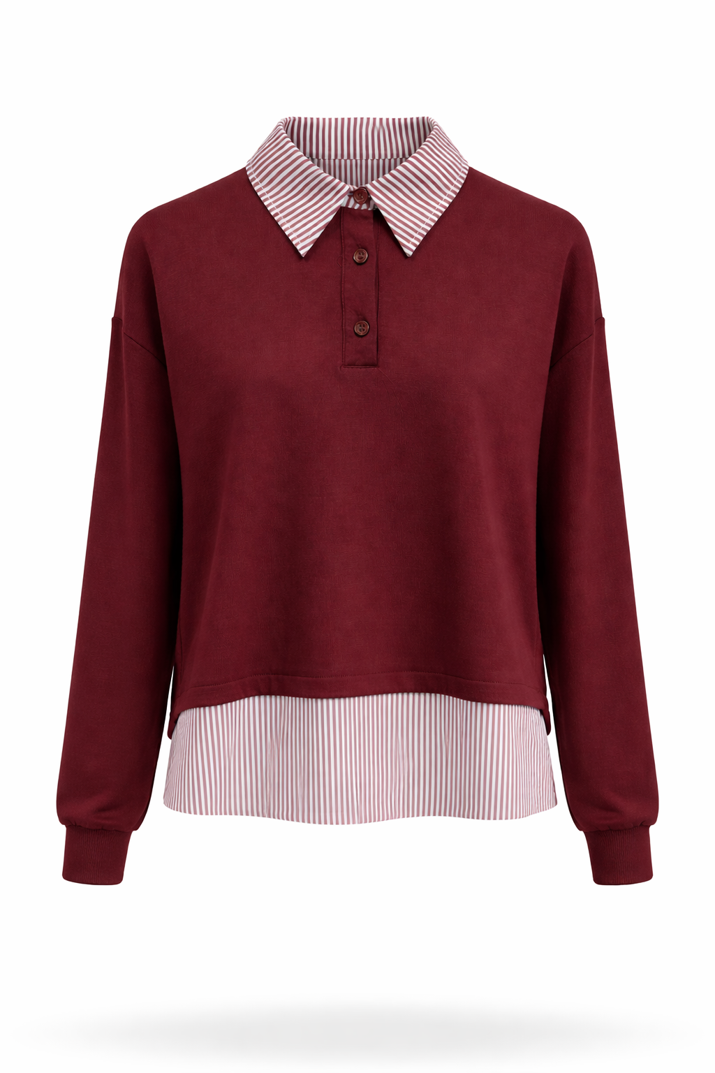 STRIPED LAYERED SWEATER