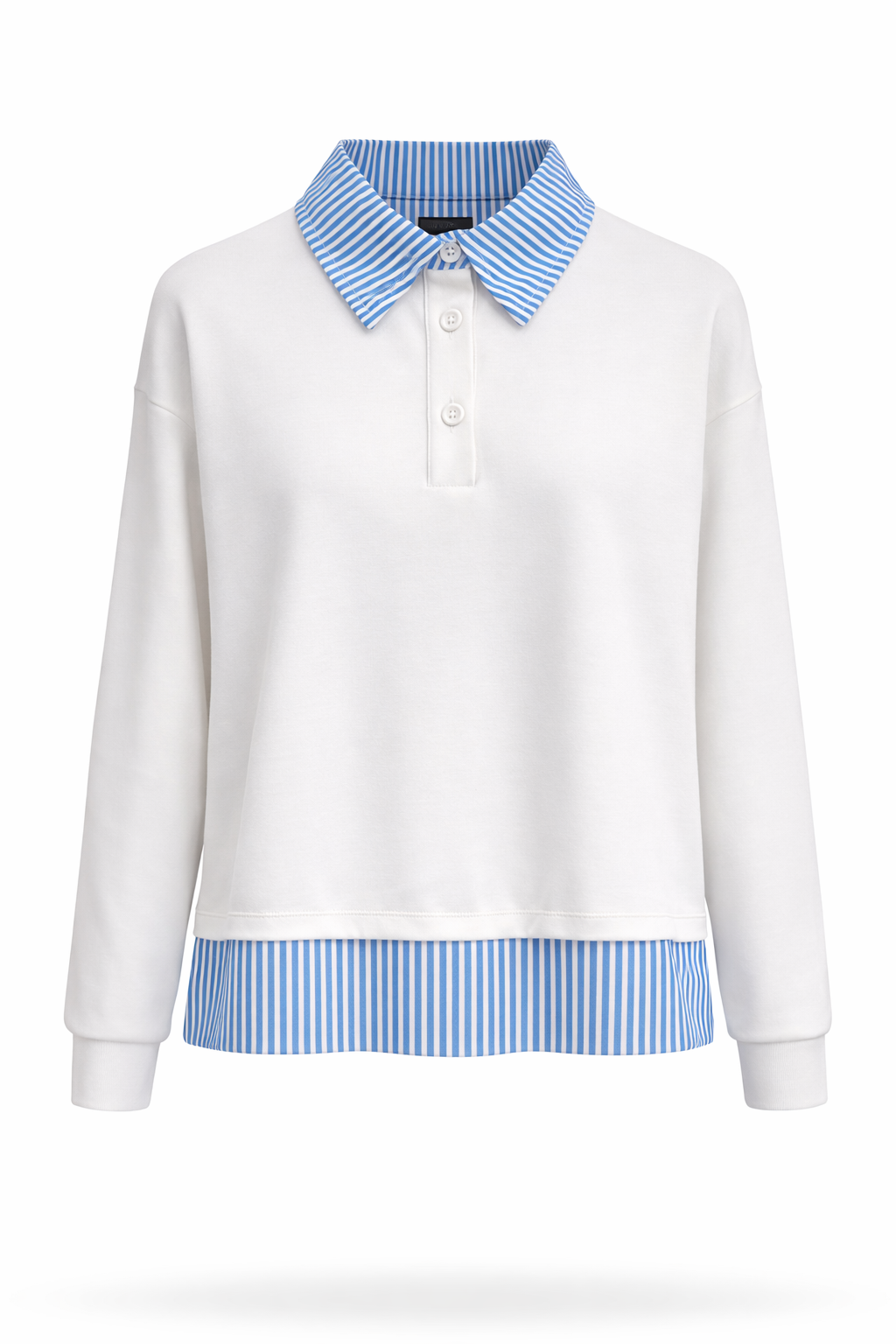 STRIPED LAYERED SWEATER