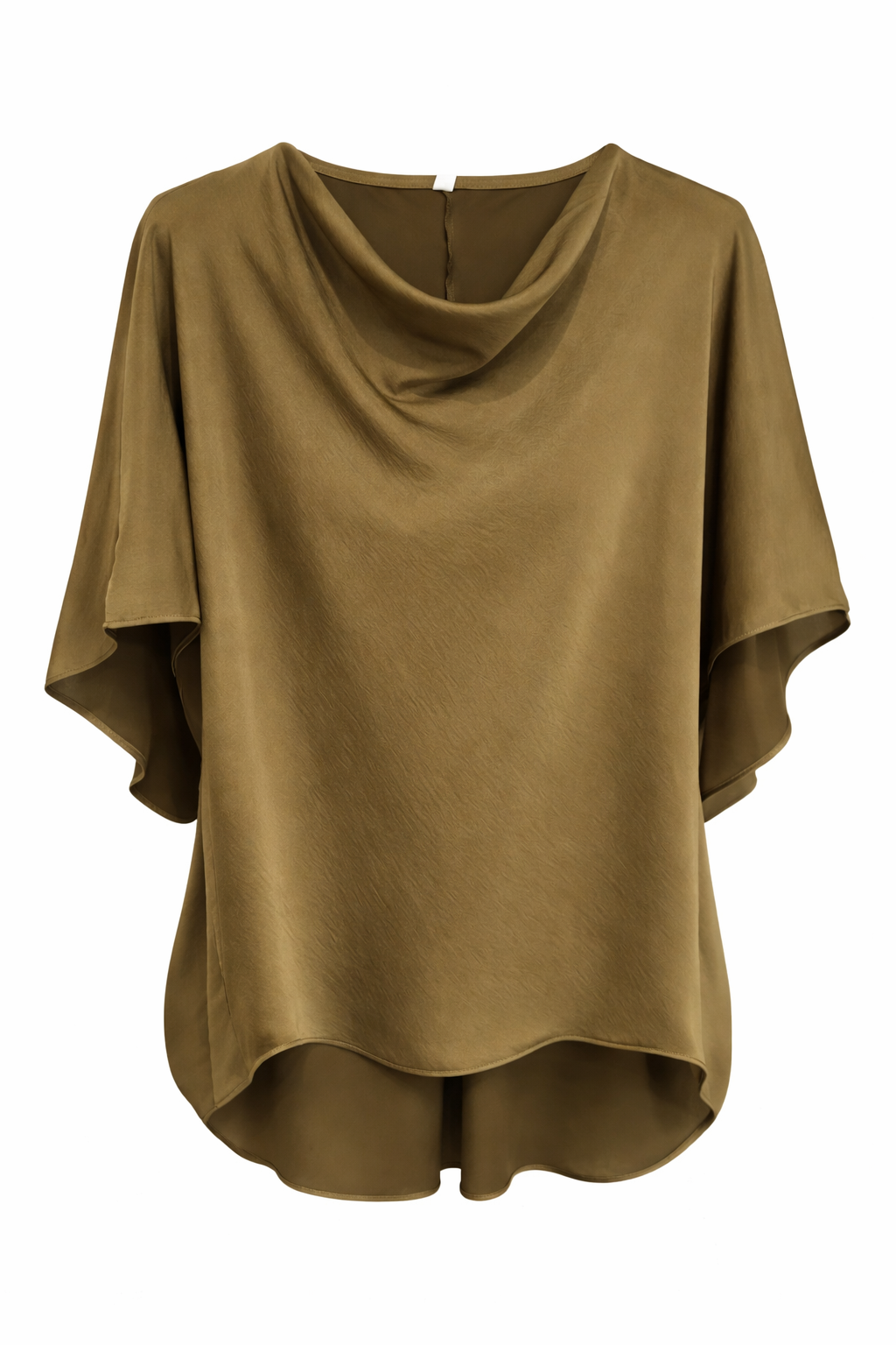 SATIN DRAPED BLOUSE