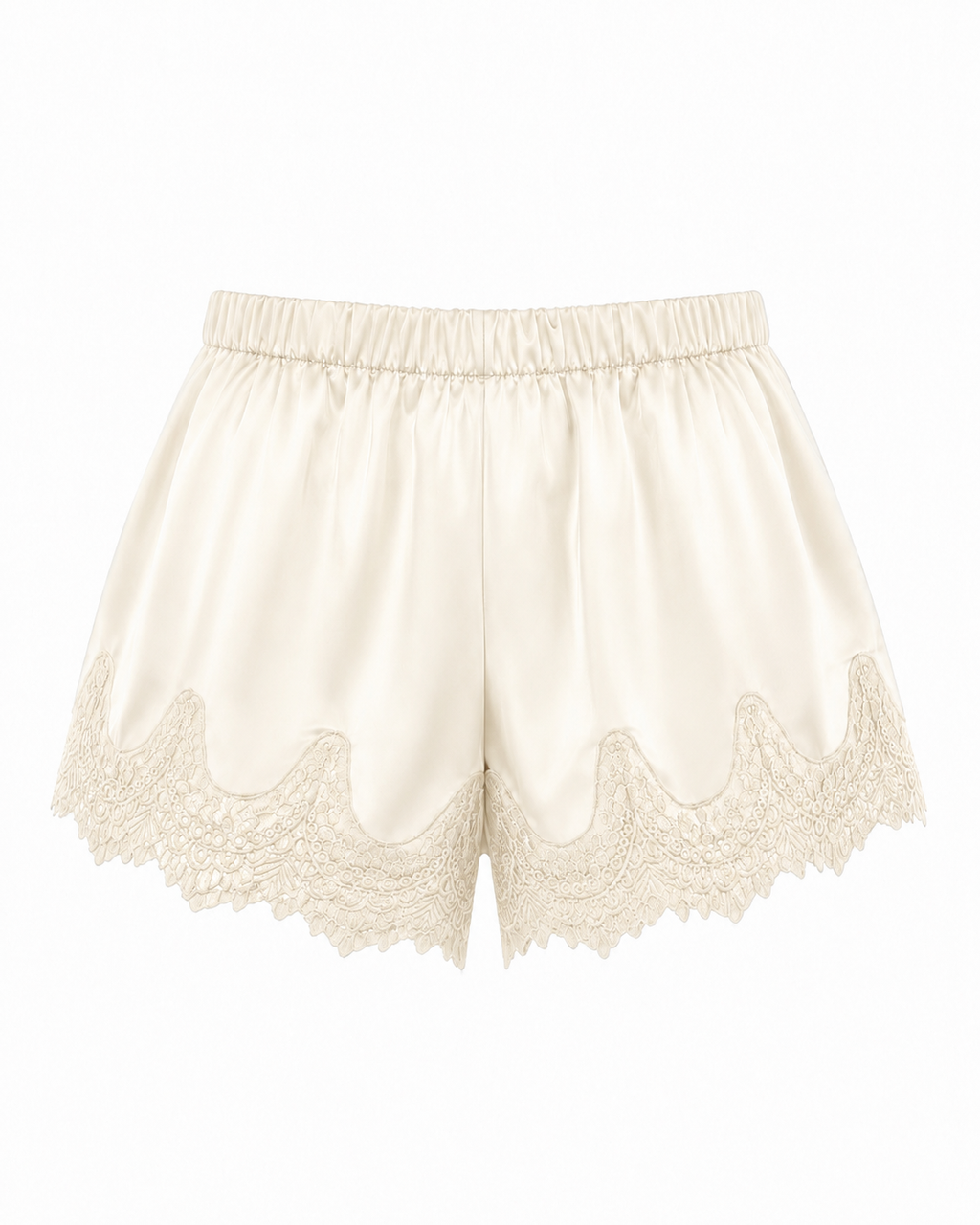 MIDNIGHT LACE SATIN SHORTS