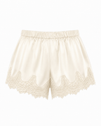MIDNIGHT LACE SATIN SHORTS