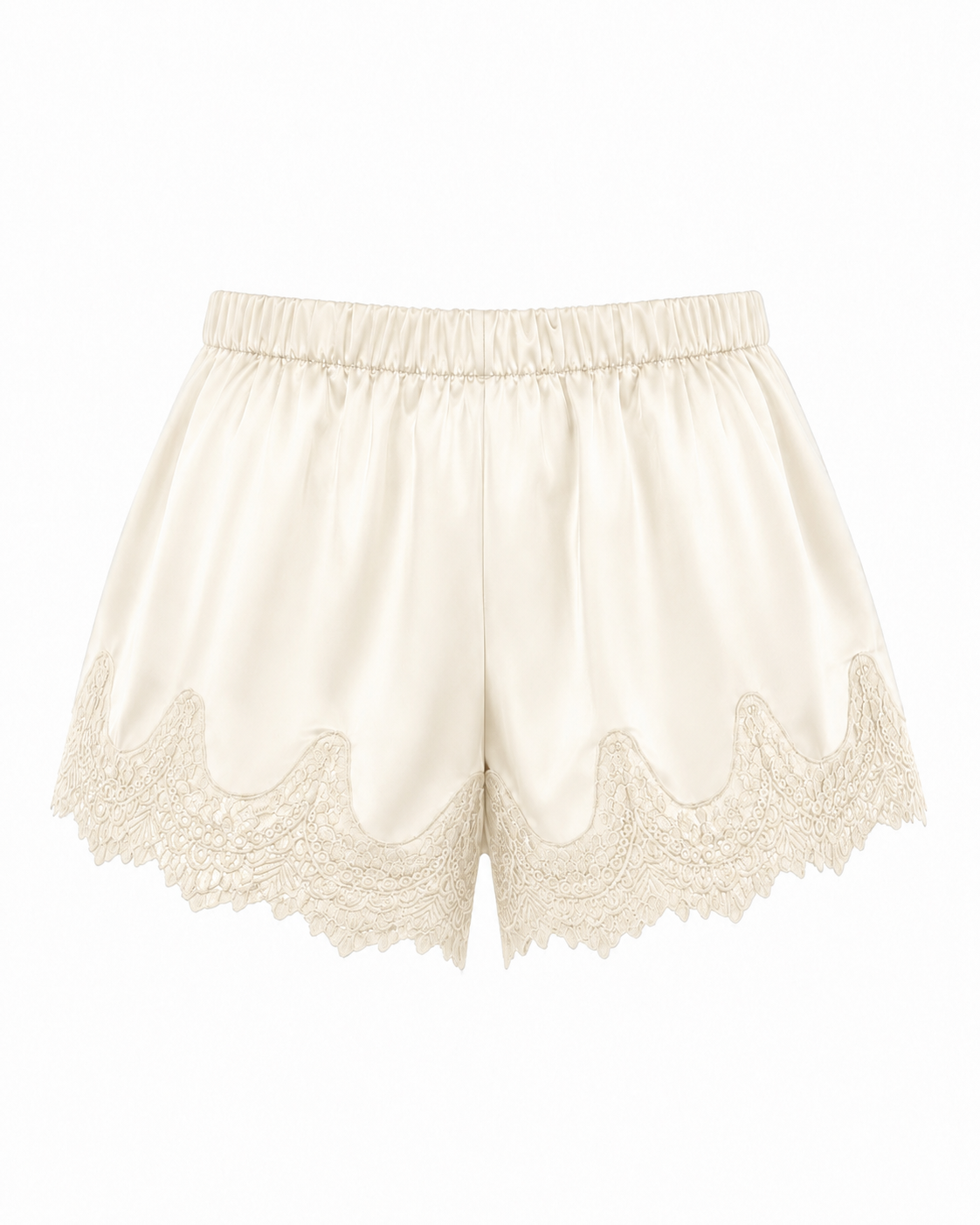 MIDNIGHT LACE SATIN SHORTS