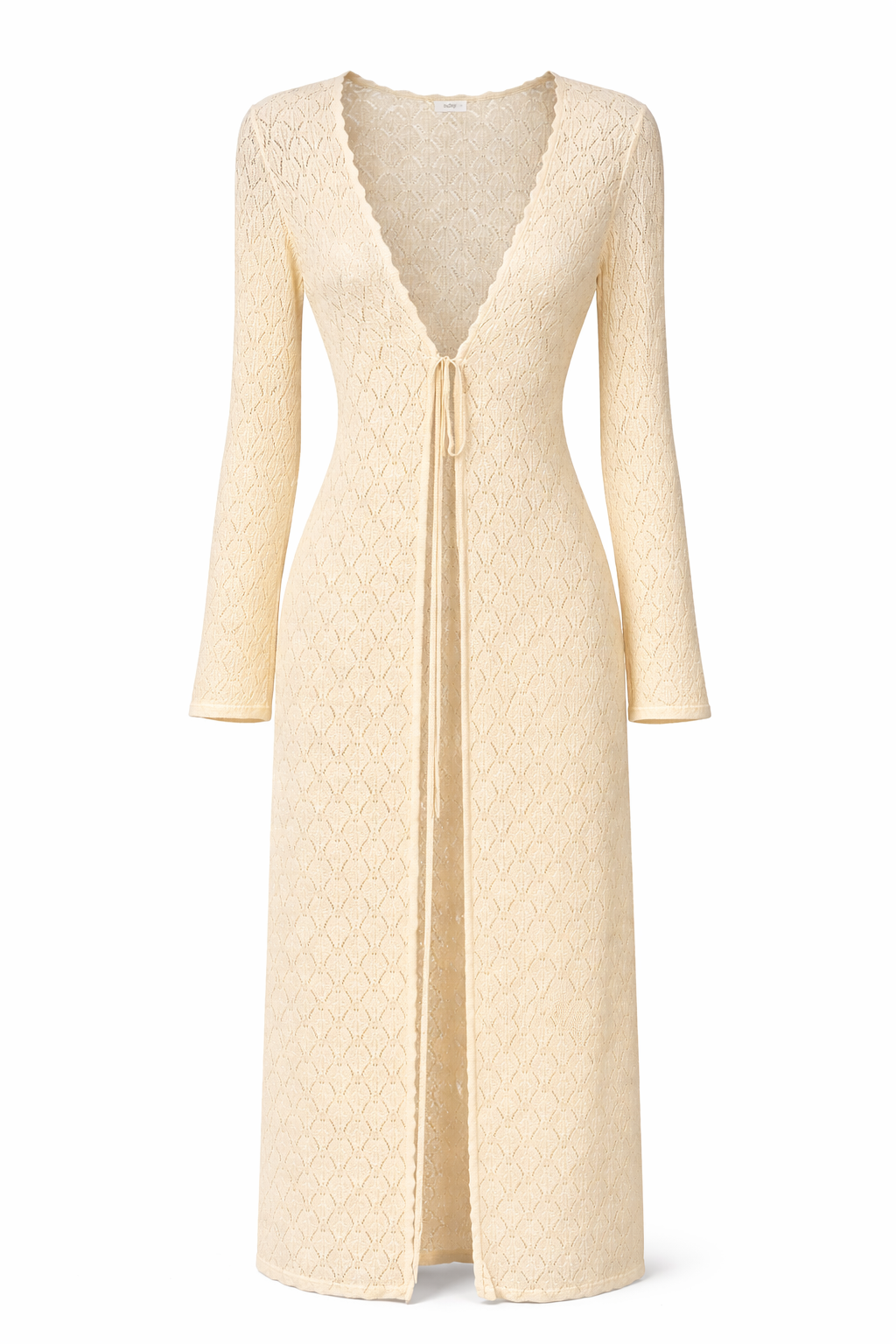 IVORY KNIT MAXI COVER-UP