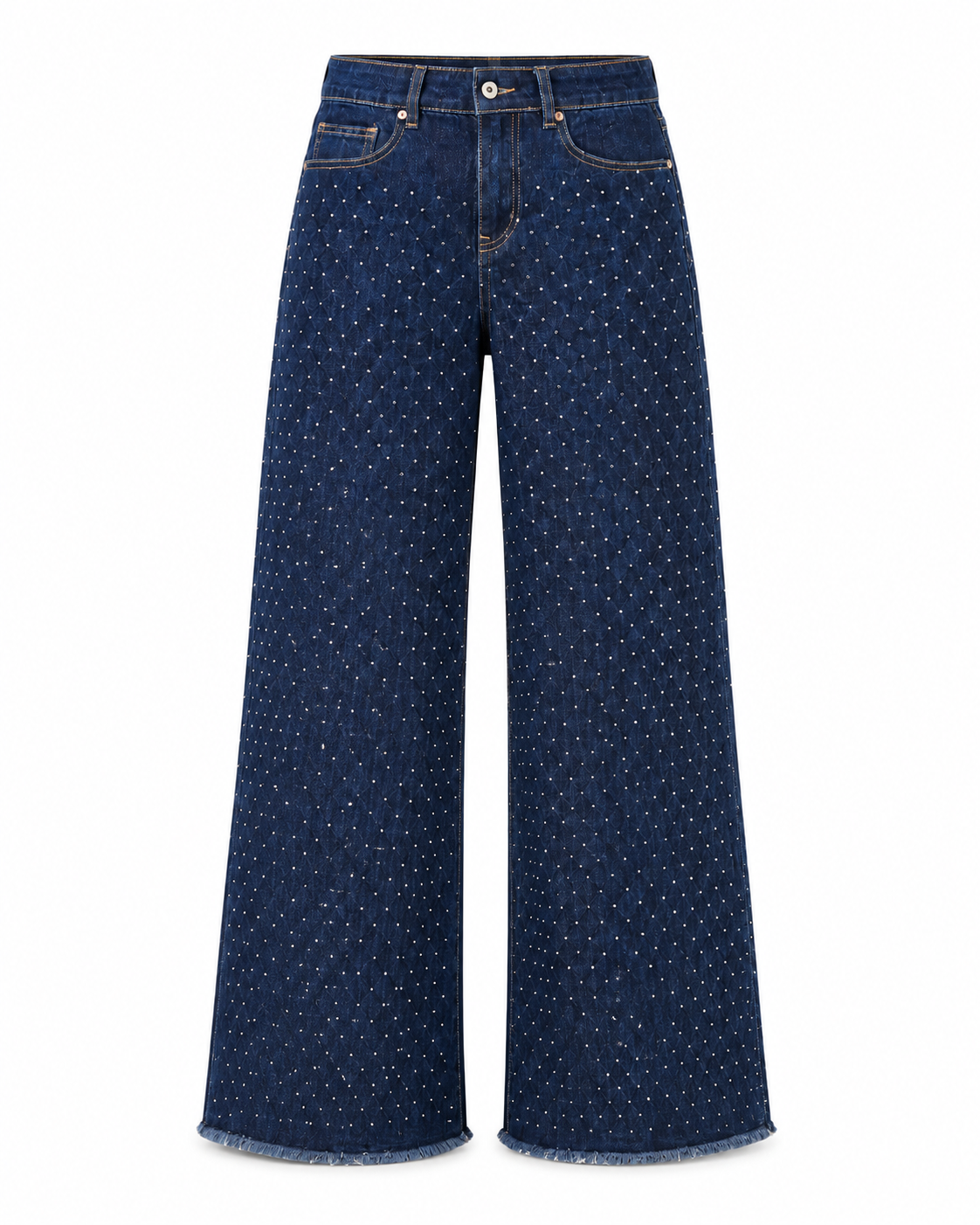 RHINESTONE WIDE LEG JEANS