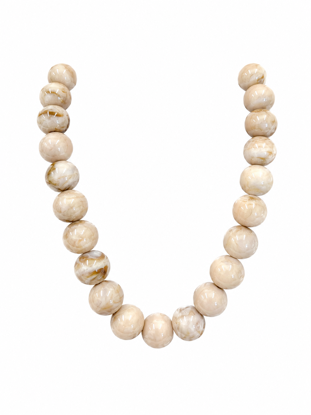MARBLE BEAD STATEMENT NECKLACE