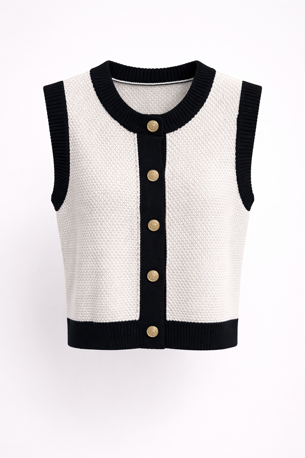 TWO-TONE KNIT VEST