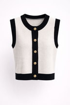 TWO-TONE KNIT VEST