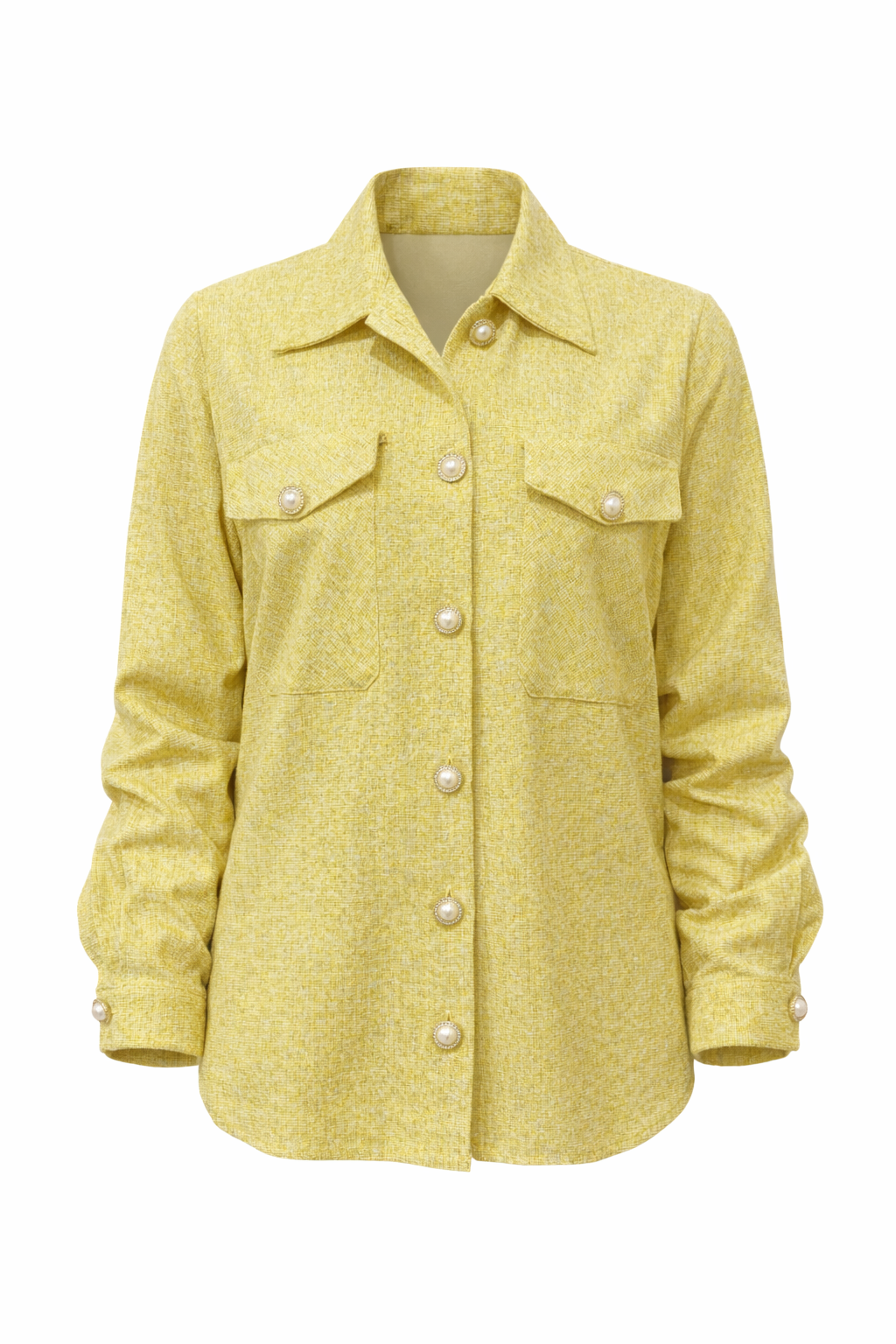 PEARL BUTTON YELLOW SHIRT