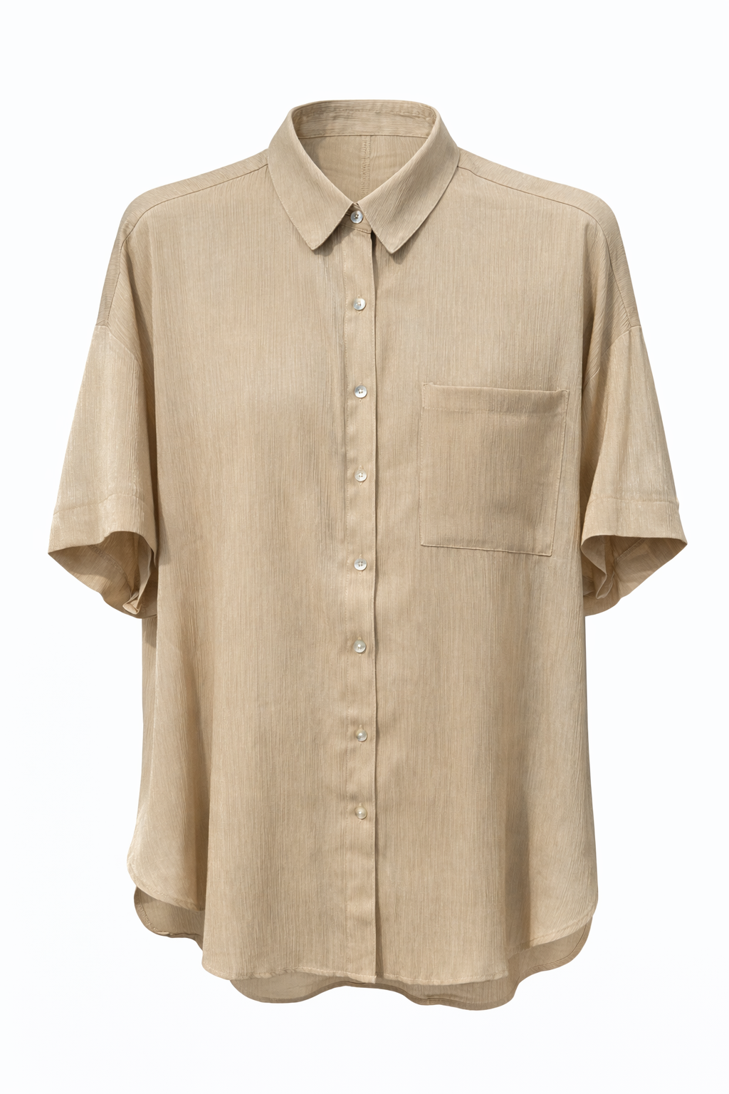 SATIN FLOW BUTTON SHIRT