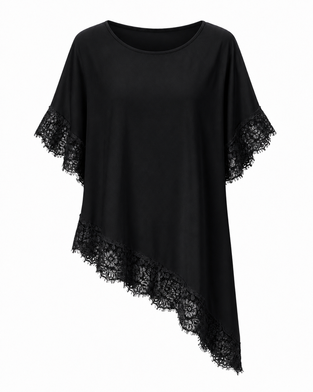 LACE CASCADE ASYMMETRICAL TOP