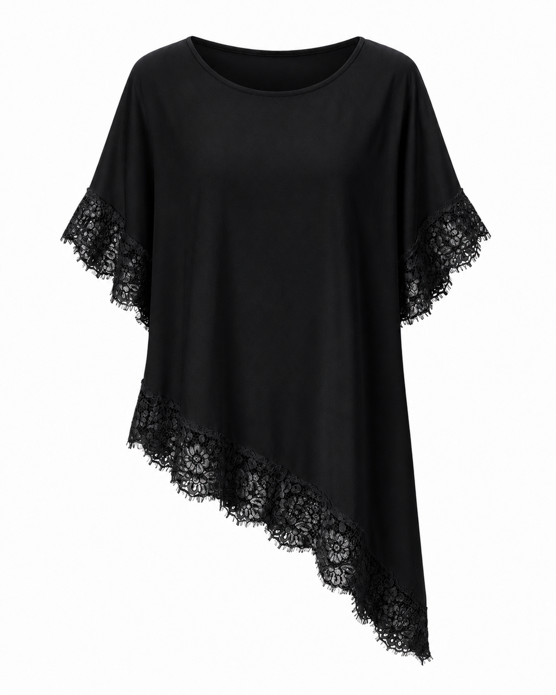 LACE CASCADE ASYMMETRICAL TOP