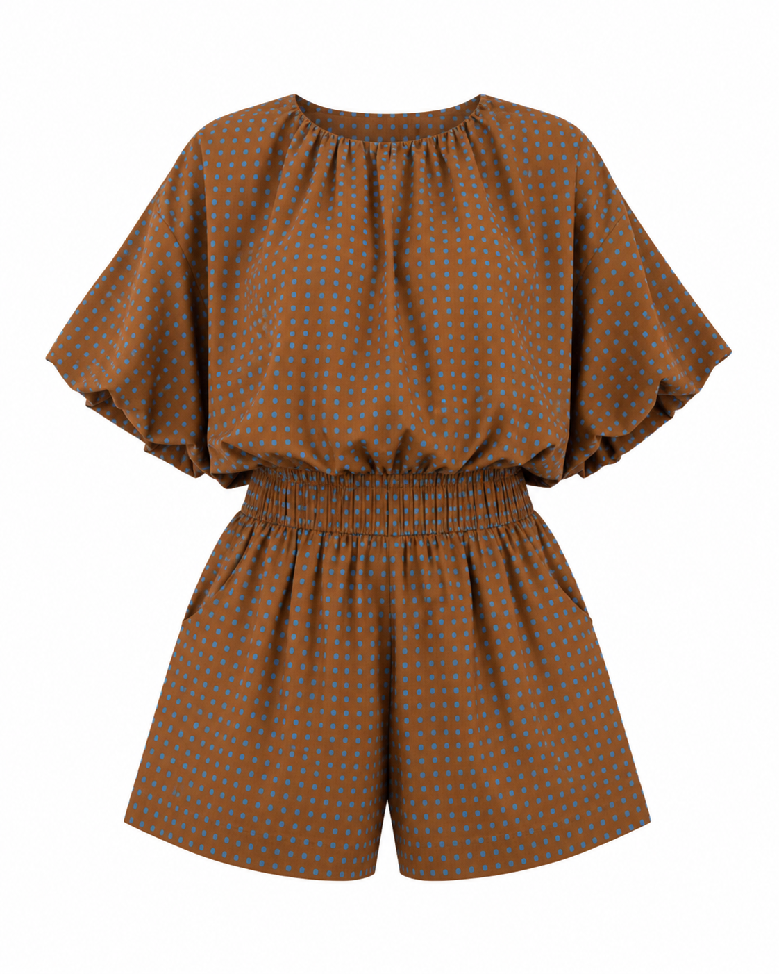 DOT BLOUSON TWO PIECES SET