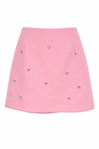 CRYSTAL HEART MINI SKIRT