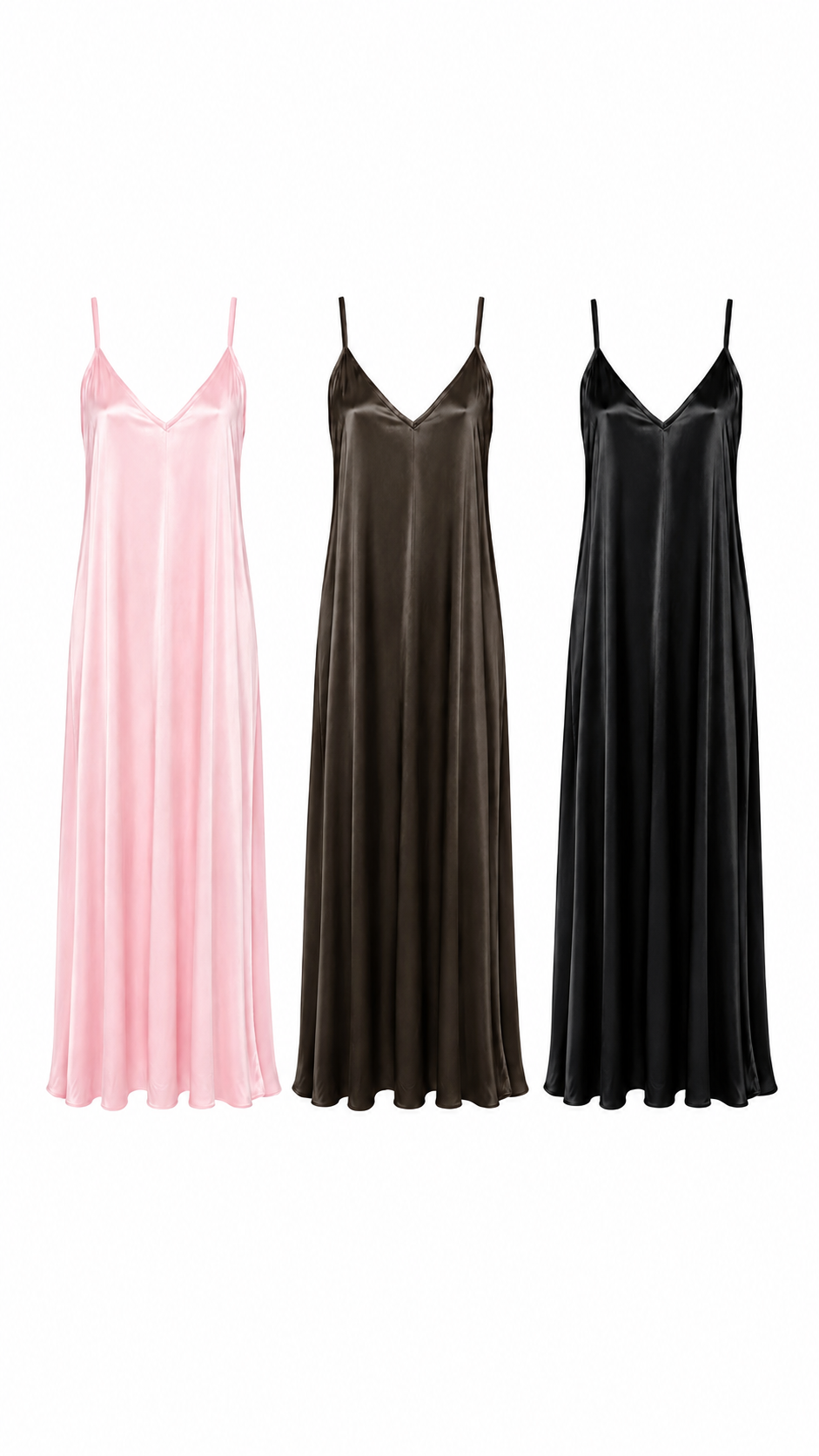 NOIR SATIN MAXI DRESS