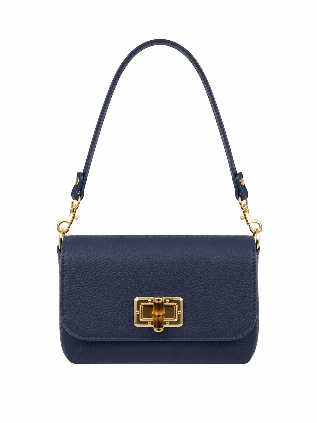 ITALIAN BAMBOO CLASP SHOULDER BAG