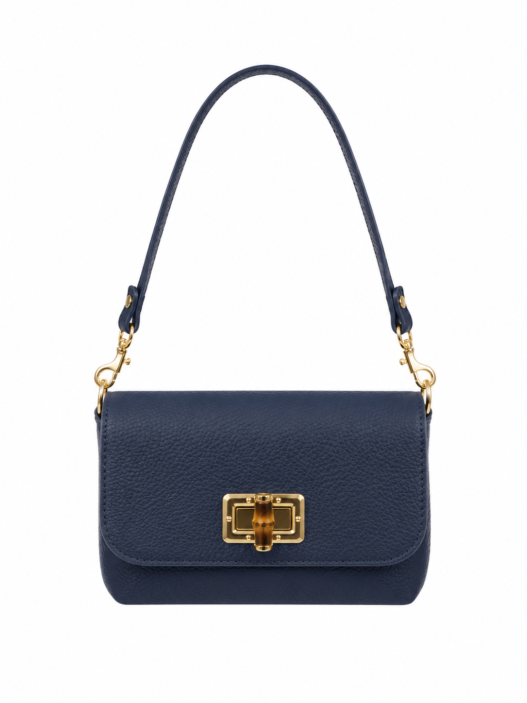 ITALIAN BAMBOO CLASP SHOULDER BAG