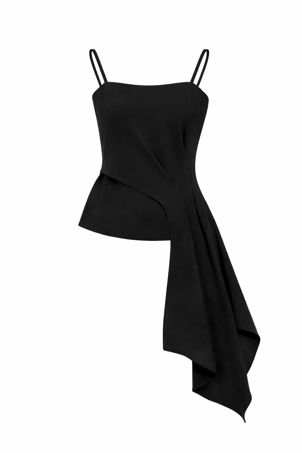 ASYMMETRICAL DRAPE TOP