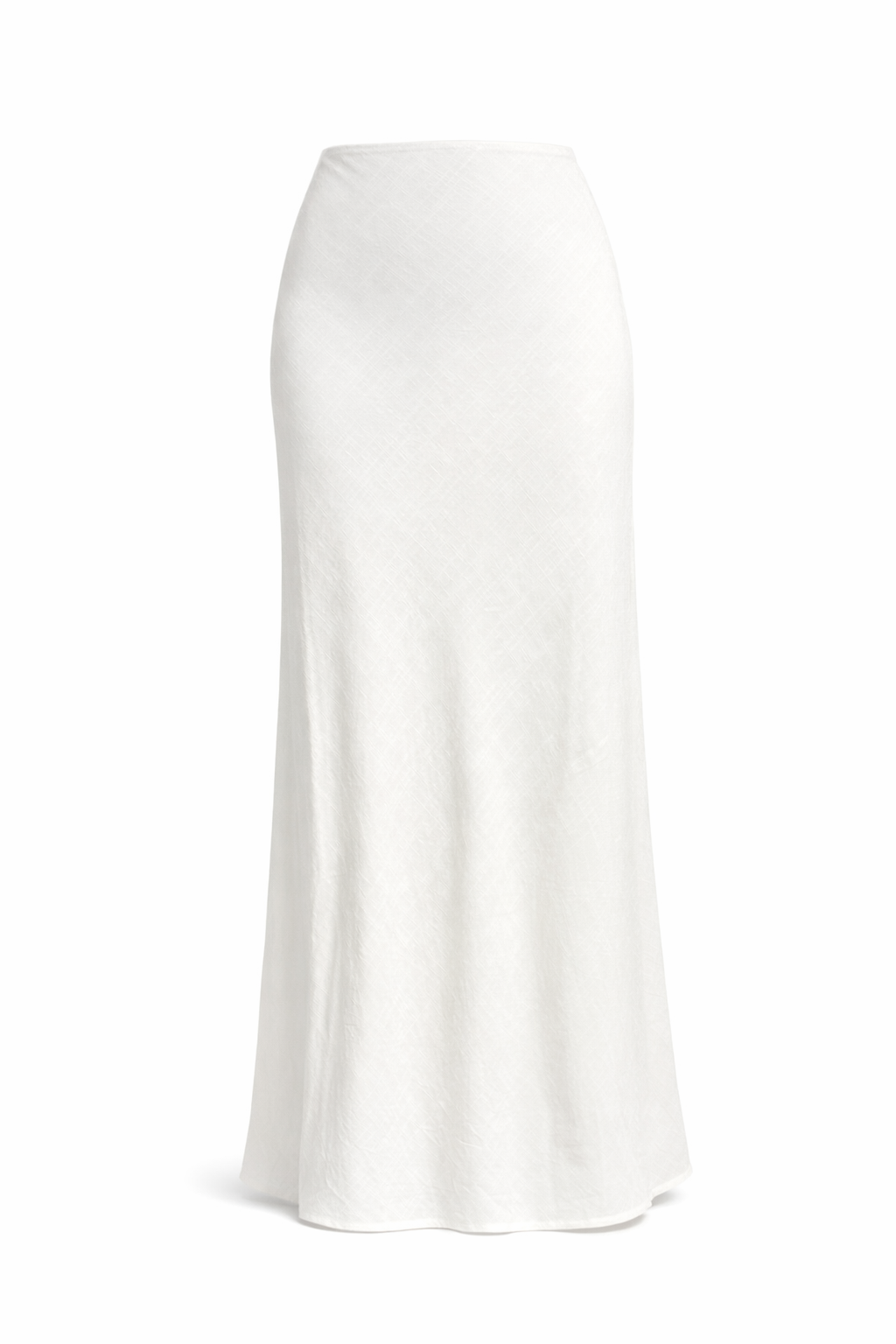 WHITE LINEN MAXI SKIRT
