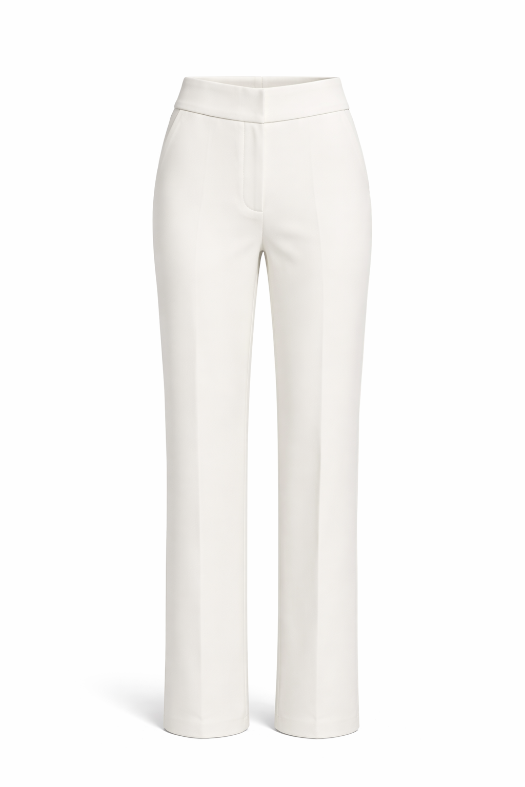 WHITE STRAIGHT-LEG PANT